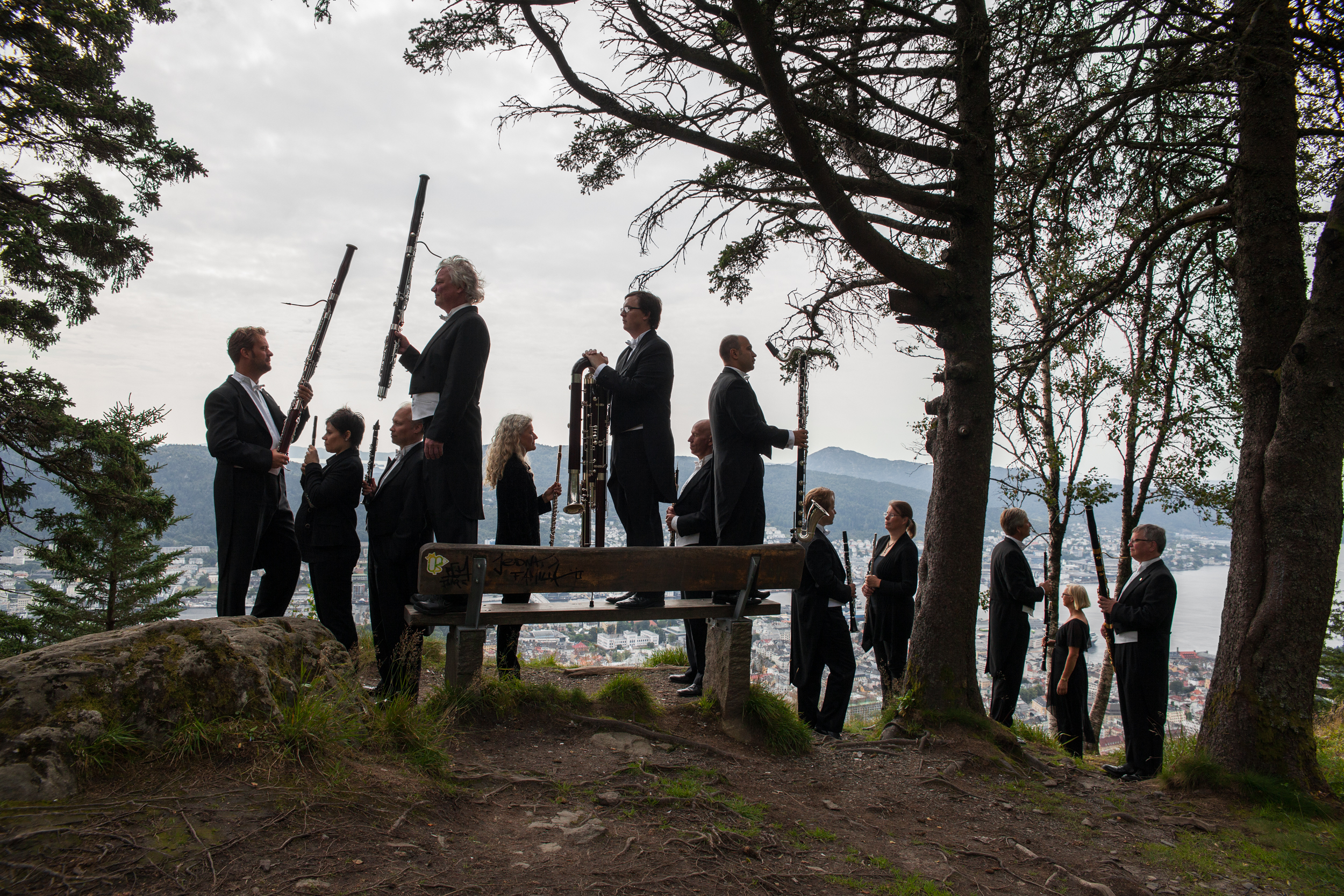 Treblåsergruppa På Fløien I Profil I. Foto Oddleiv Apneseth